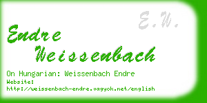 endre weissenbach business card